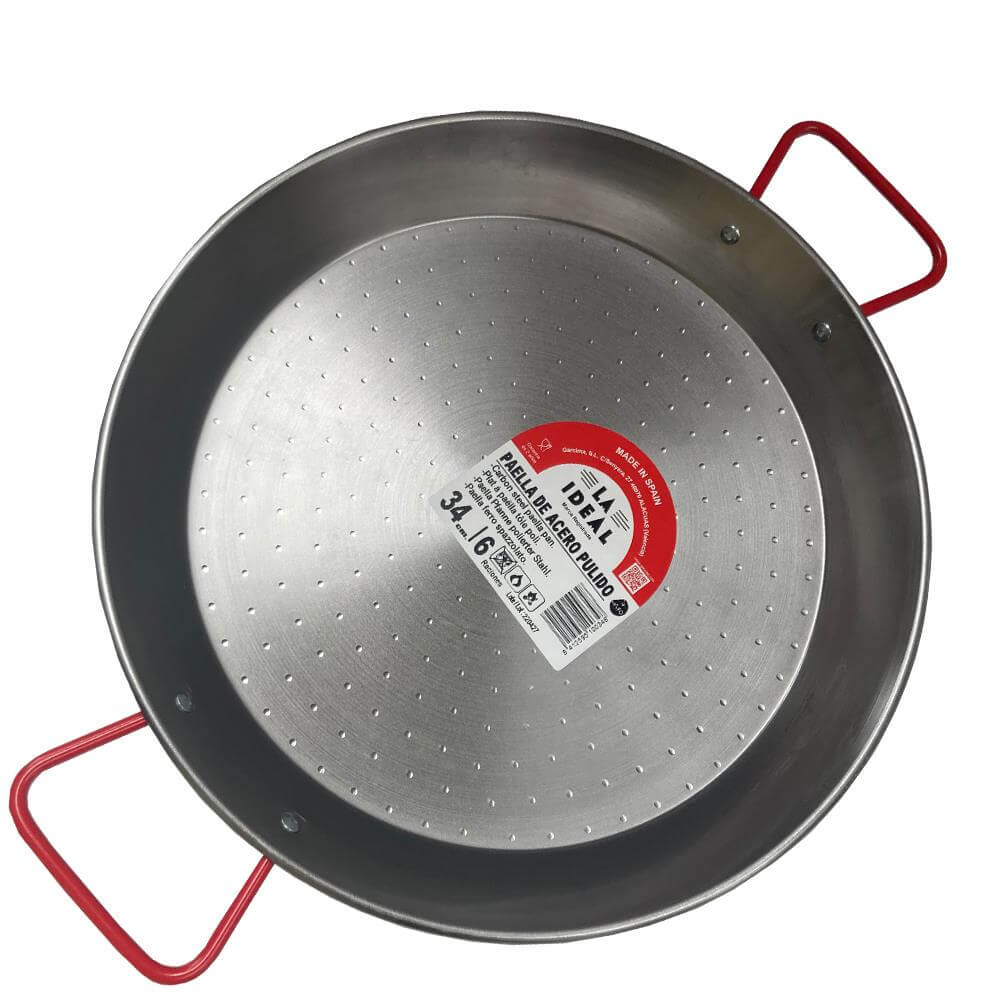 Garcima La Ideal Polished Steel Valencian Paella Pan